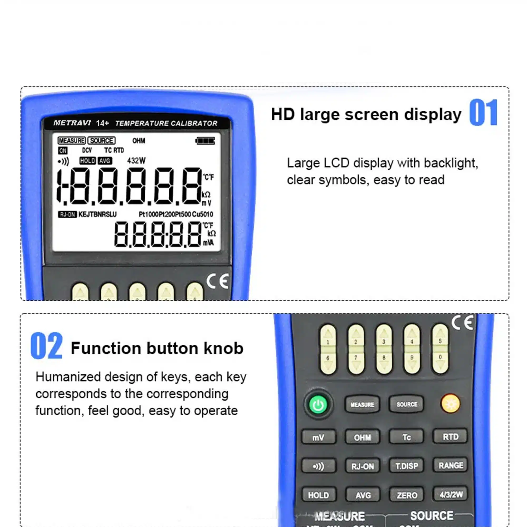 Metravi 14+ Universal Source Thermocouple Calibrator