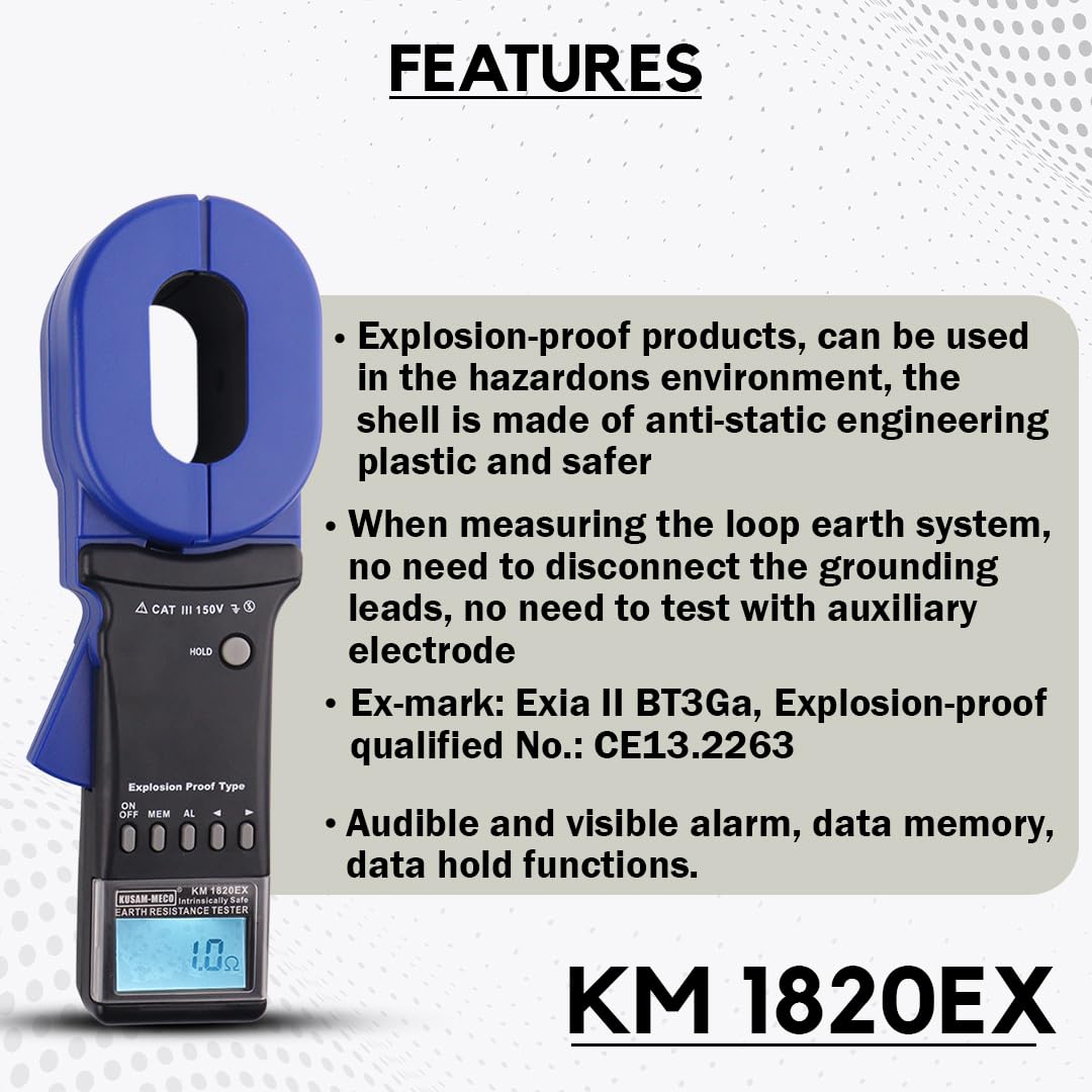 Kusam Meco KM 1820EX Flameproof Type Earth Resistance Tester