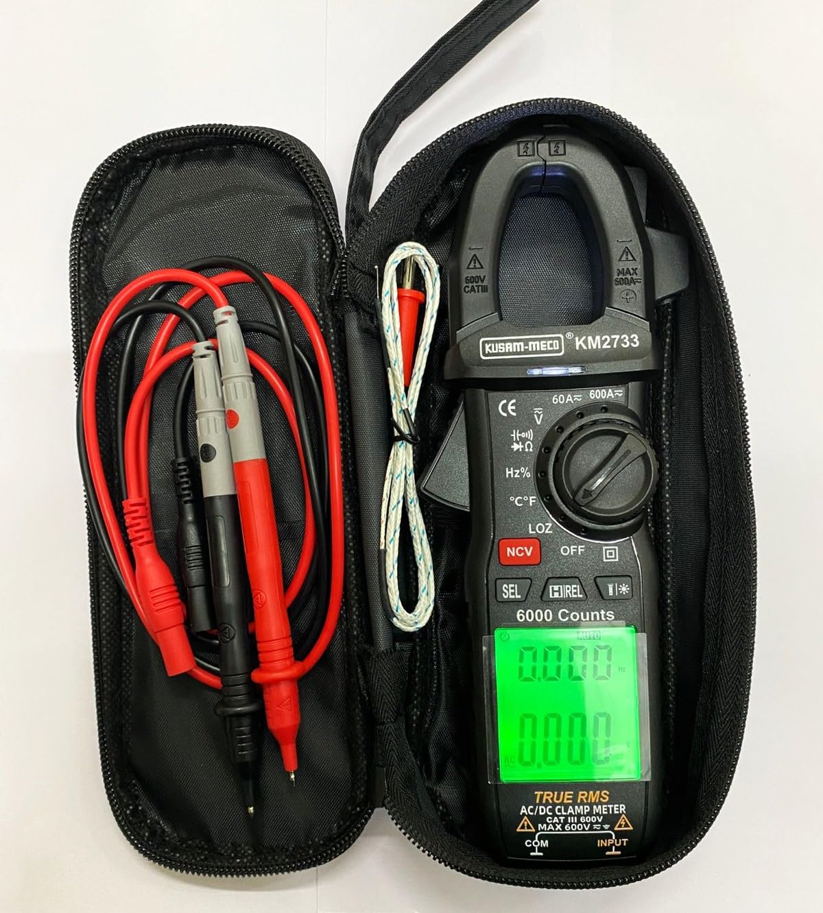 Kusam Meco KM-2733 600A AC/DC TRMS DIGITAL CLAMPMETER