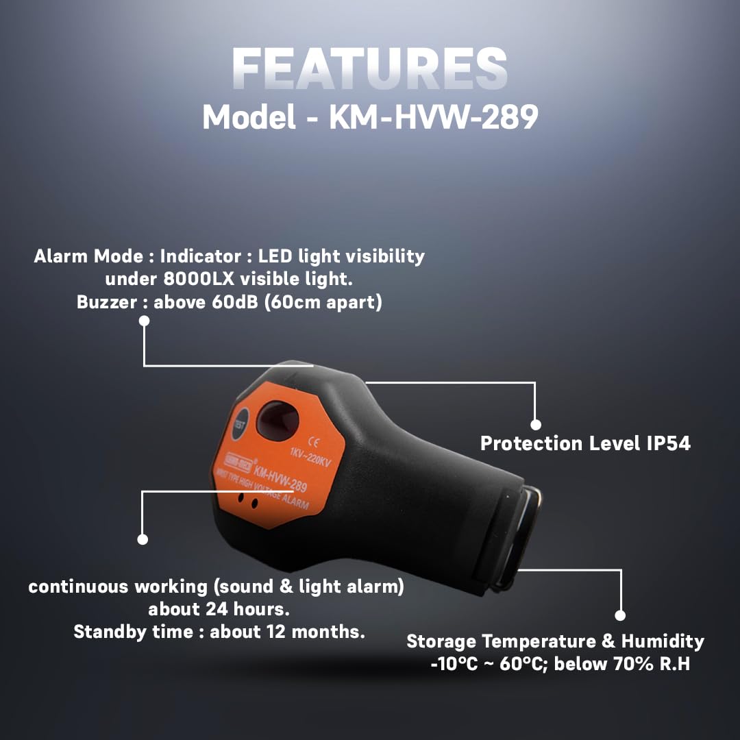 Kusam Meco-KM-HVW-289-WRIST TYPE HIGH VOLTAGE ALARM