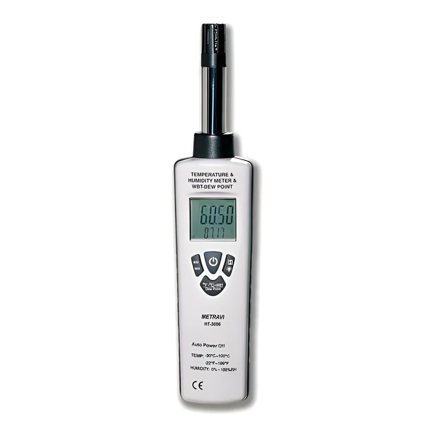 Metravi HT-3006 Temperature and Humidity Meter with Dew Point and Wet Bulb