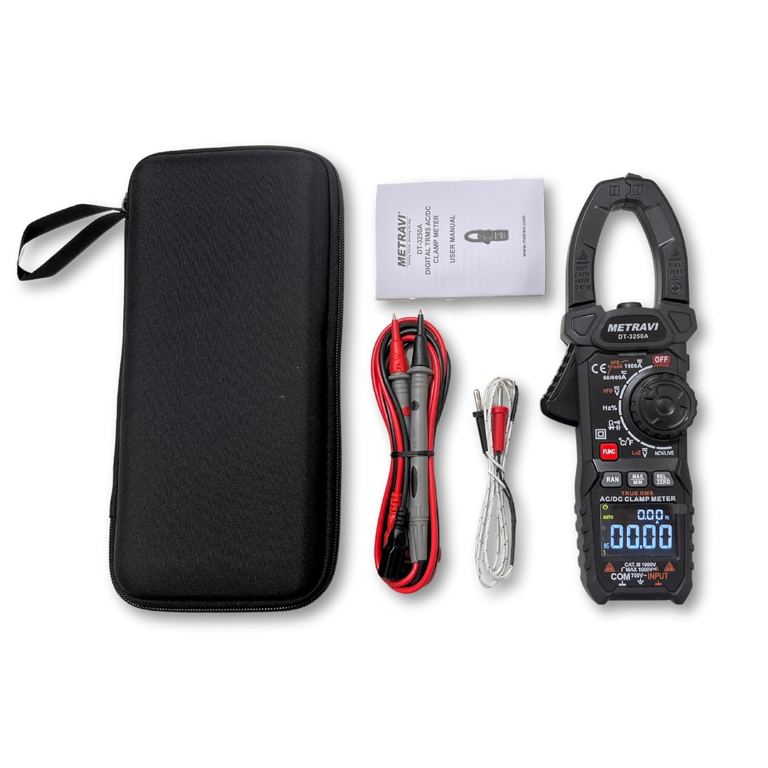 Metravi DT-3250A Digital TRMS AC/DC Clamp Meter