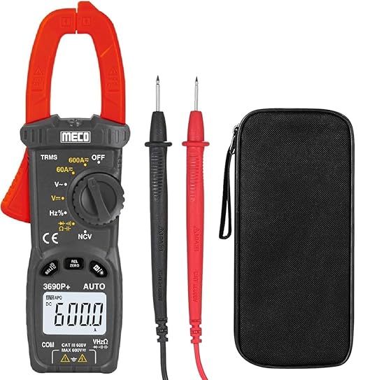 Meco 3690P+AUTO 6000 Count 600A DC / AC TRMS Auto Ranging Digital Clampmeter