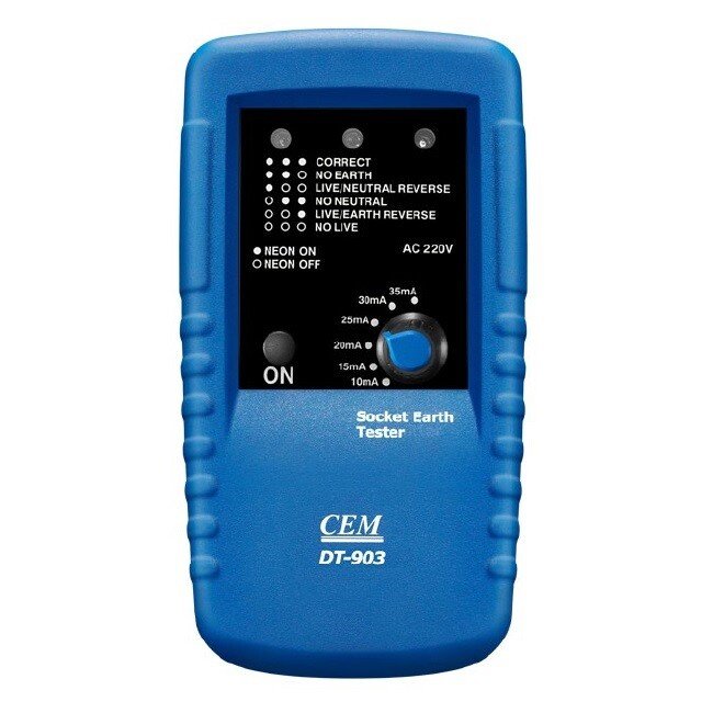 CEM DT-903 Socket Polarity & Earth Leakage Tester