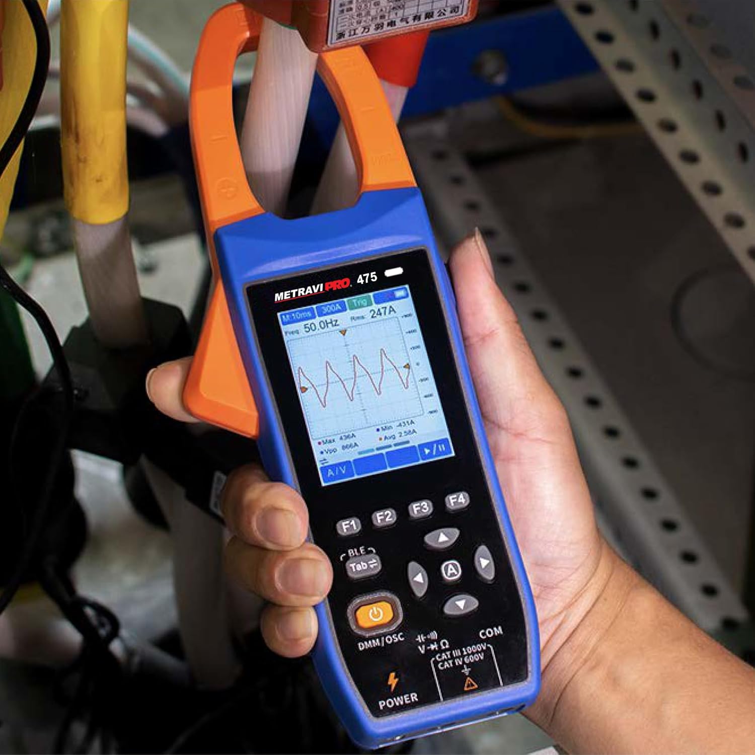 Metravi PRO 475 TRMS AC/DC Clamp Meter with Oscilloscope and Datalogger