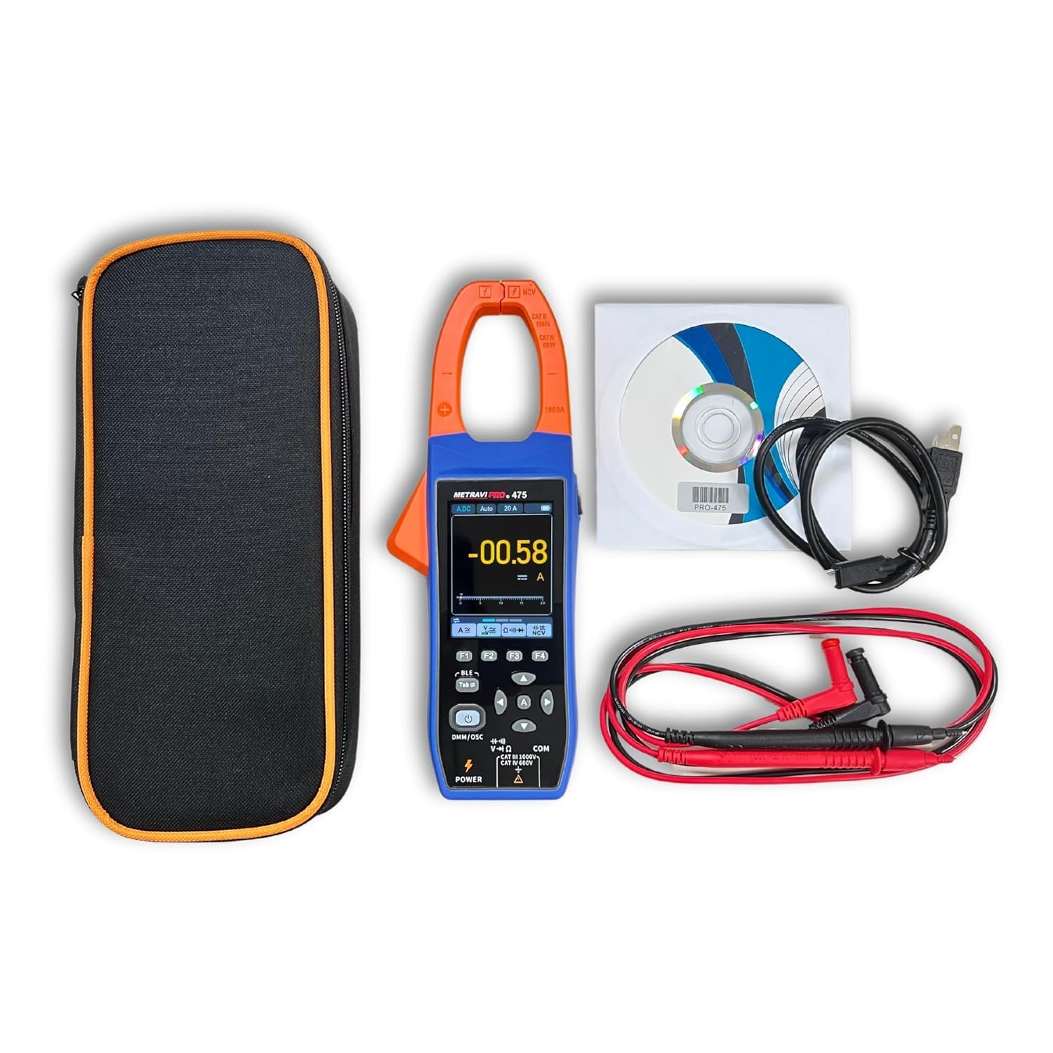 Metravi PRO 475 TRMS AC/DC Clamp Meter with Oscilloscope and Datalogger