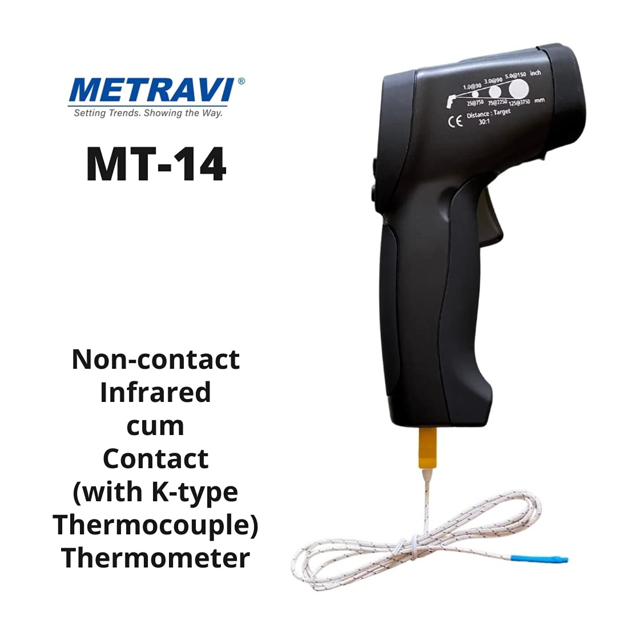 Metravi MT-14 Non-contact cum Contact Infrared Thermometer
