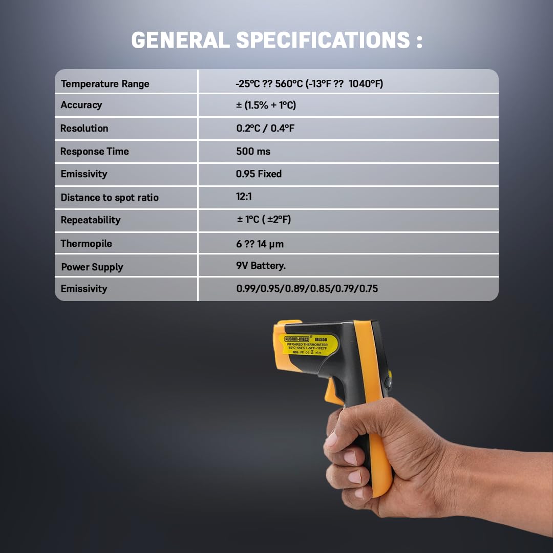 Kusam Meco- KM-IRL 550-Digital Infrared Thermometer