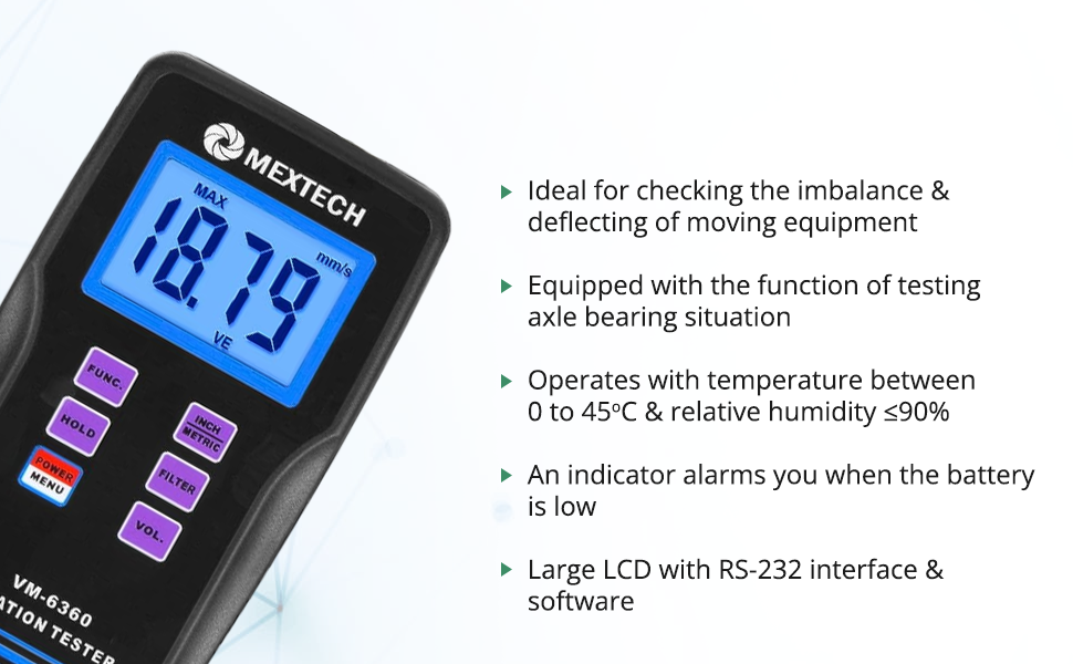 Mextech VM6360 Vibration Meter