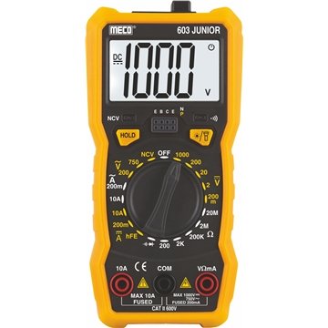 MECO 603 JUNIOR 3-1/2 DIGITS 2000 COUNTS MANUAL RANGING DIGITAL MULTIMETER