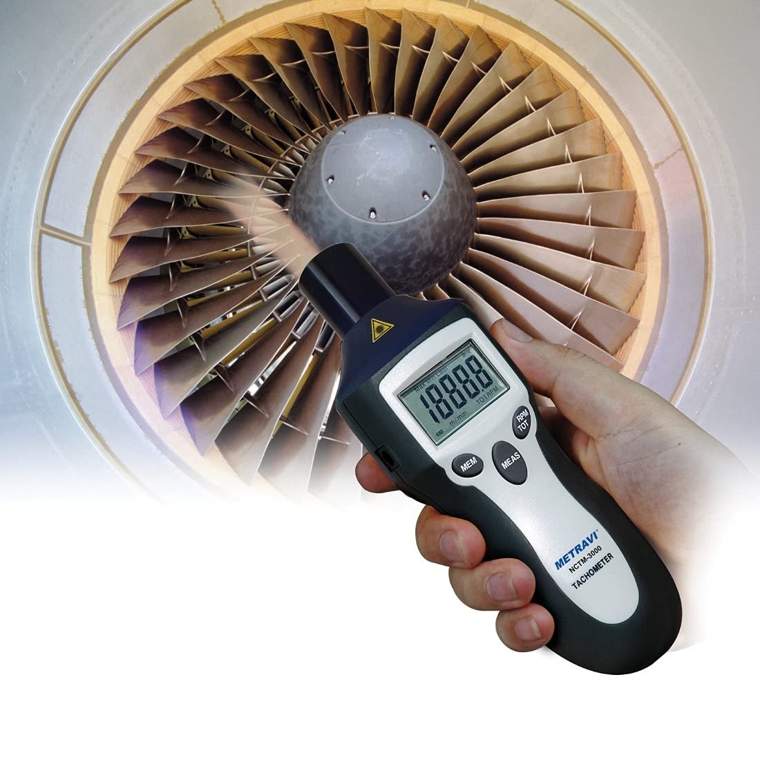 Metravi NCTM-3000 Contact and Non-contact Combined Tachometer