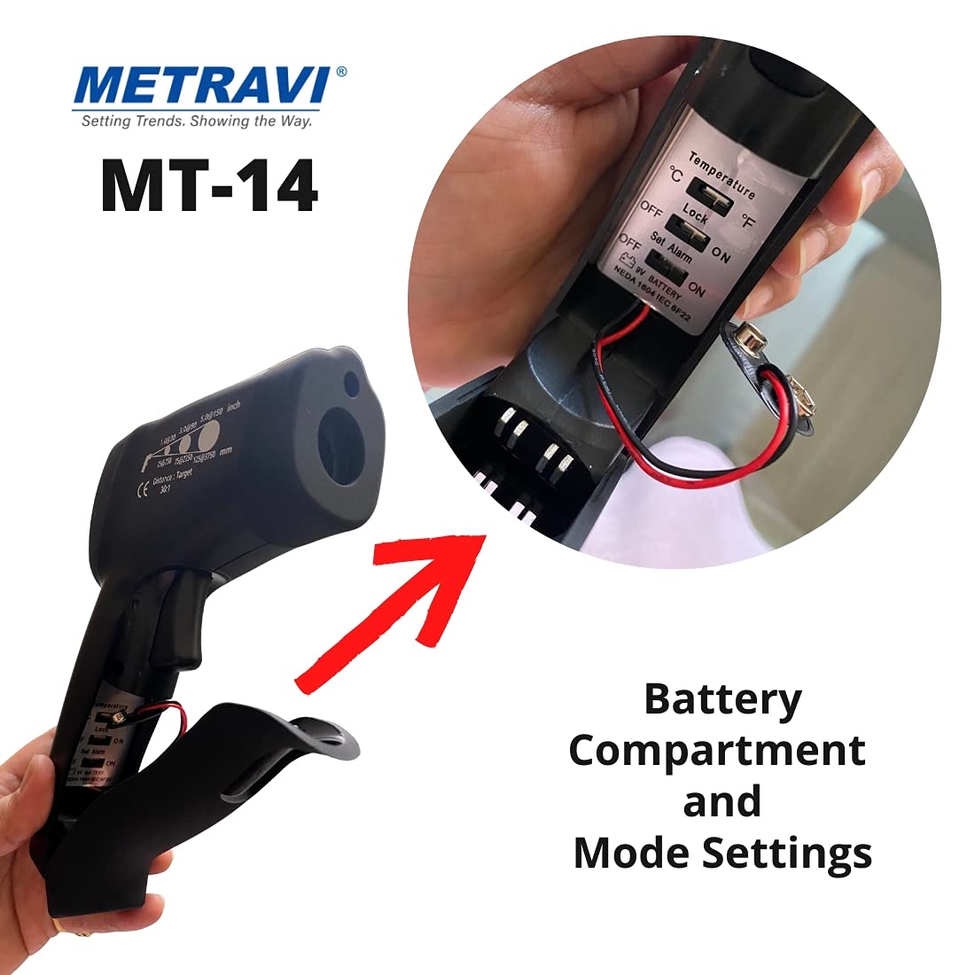Metravi MT-14 Non-contact cum Contact Infrared Thermometer