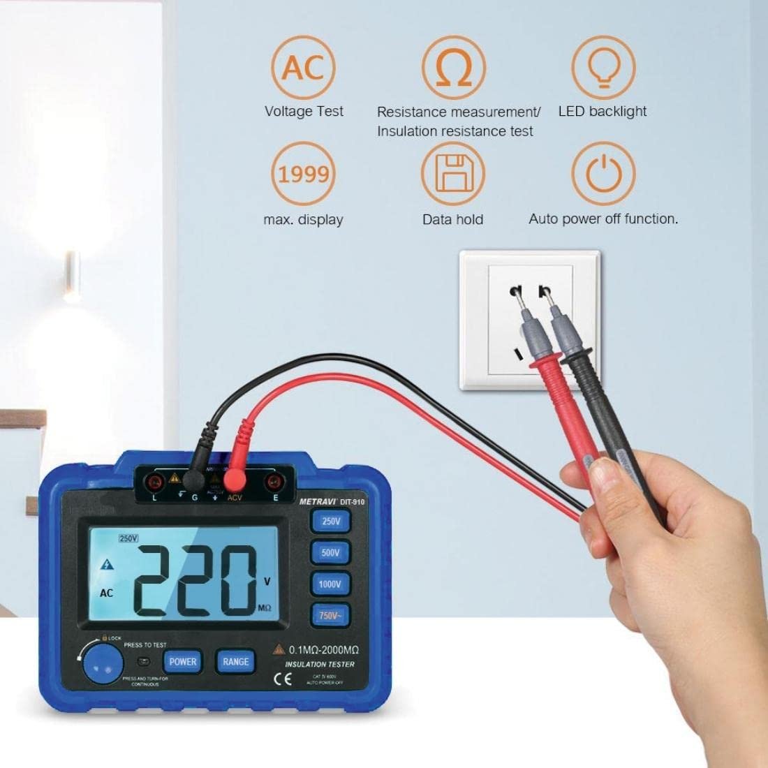 Metravi DIT-910 Digital Insulation Tester