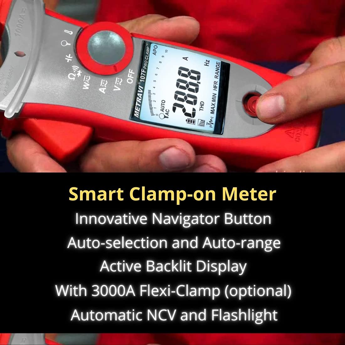 Metravi 107F Digital Clamp On Power Meter