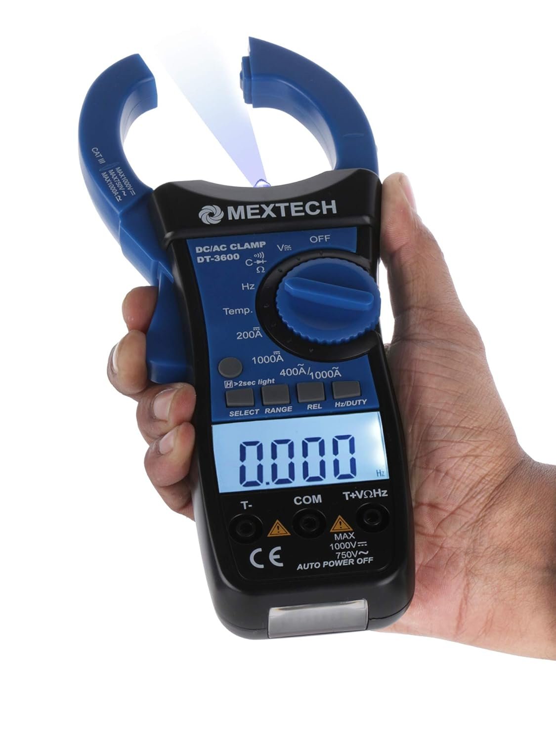 MEXTECH DT3600 DIGITAL DUAL DISPLAY TRUE RMS CLAMP METER