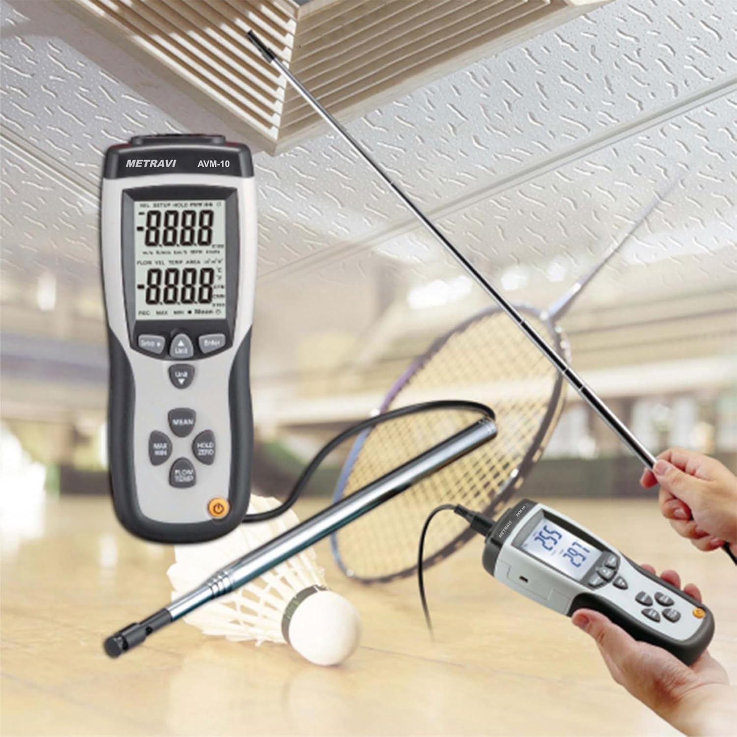 Metravi AVM-10 Hot Wire Anemometer with USB Interface