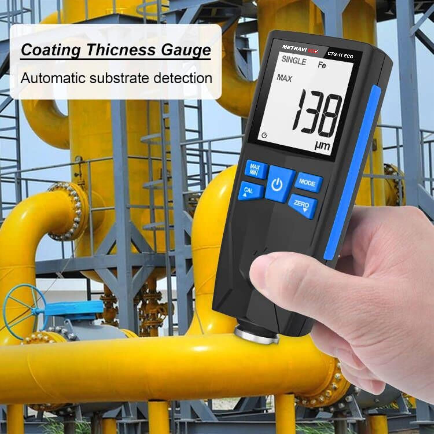 Metravi CTG-11 ECO Coating Thickness Gauge for up to 1500µm