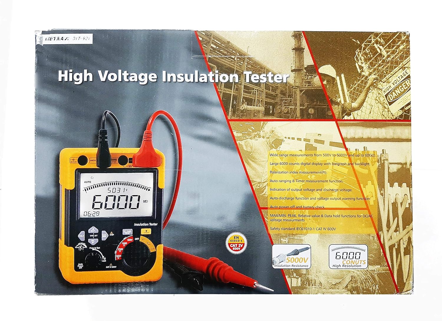 Metravi DIT-921 Digital Insulation Tester Battery cum Mains Operated