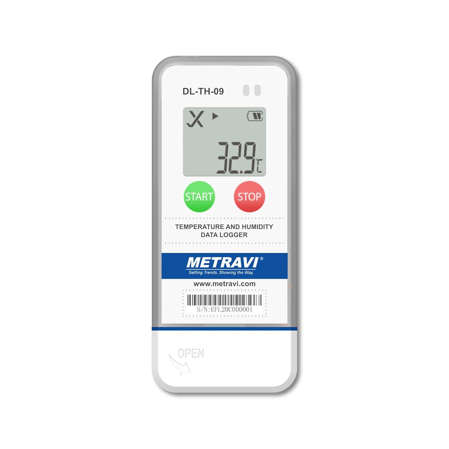 METRAVI DL-TH-09 Temperature and Humidity Data Logger with External Sensor
