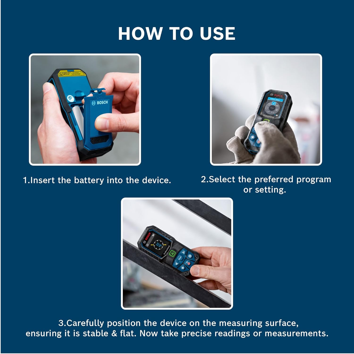 BOSCH GLM 50-23 G Professional Laser Measurer| 2-in-1 Distance & Angle Measurer