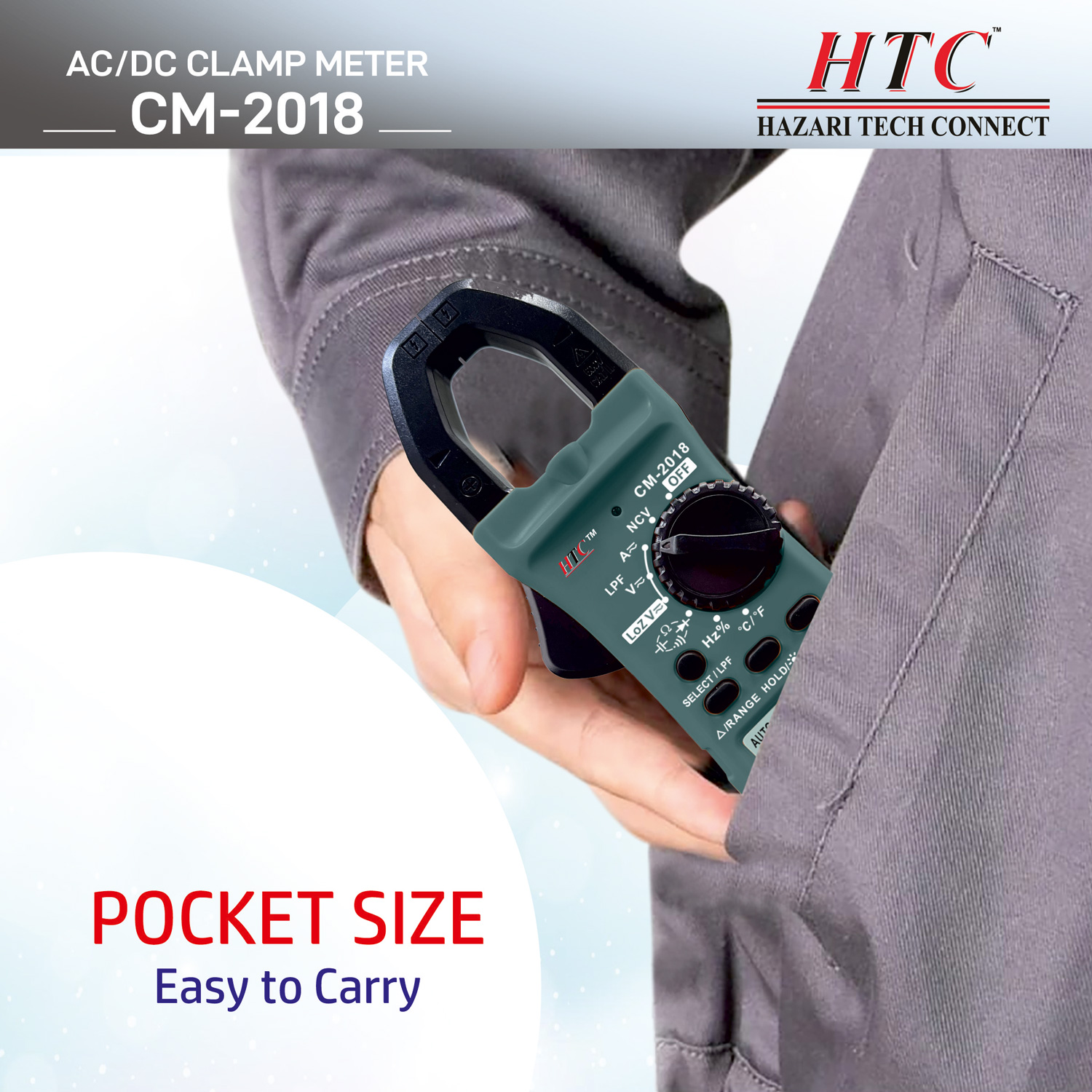 HTC-CM-2018-AC|DC 800A DIGITAL CLAMP METER