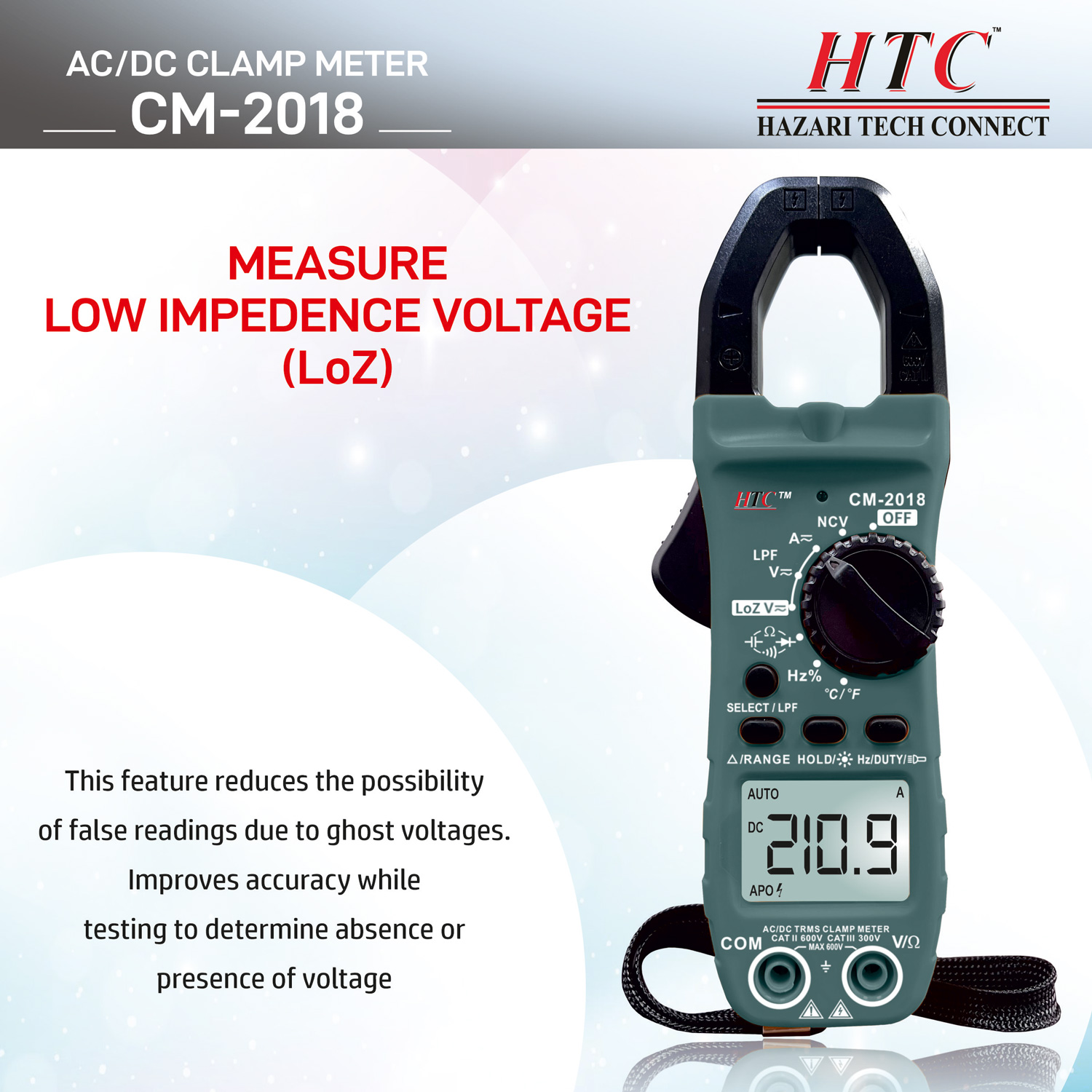 HTC-CM-2018-AC|DC 800A DIGITAL CLAMP METER
