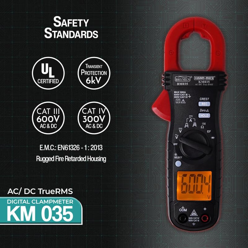 Kusam Meco KM 035 AC/DC True RMS digital clamp meter