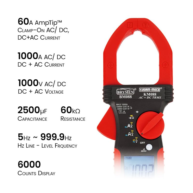 Kusam Meco KM 088 Trms Power Clamp-On Meter