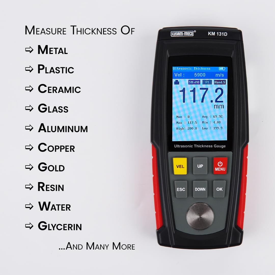 Kusam meco KM 131D Ultrasonic Thickness Gauge LCD Digital Meter Tester