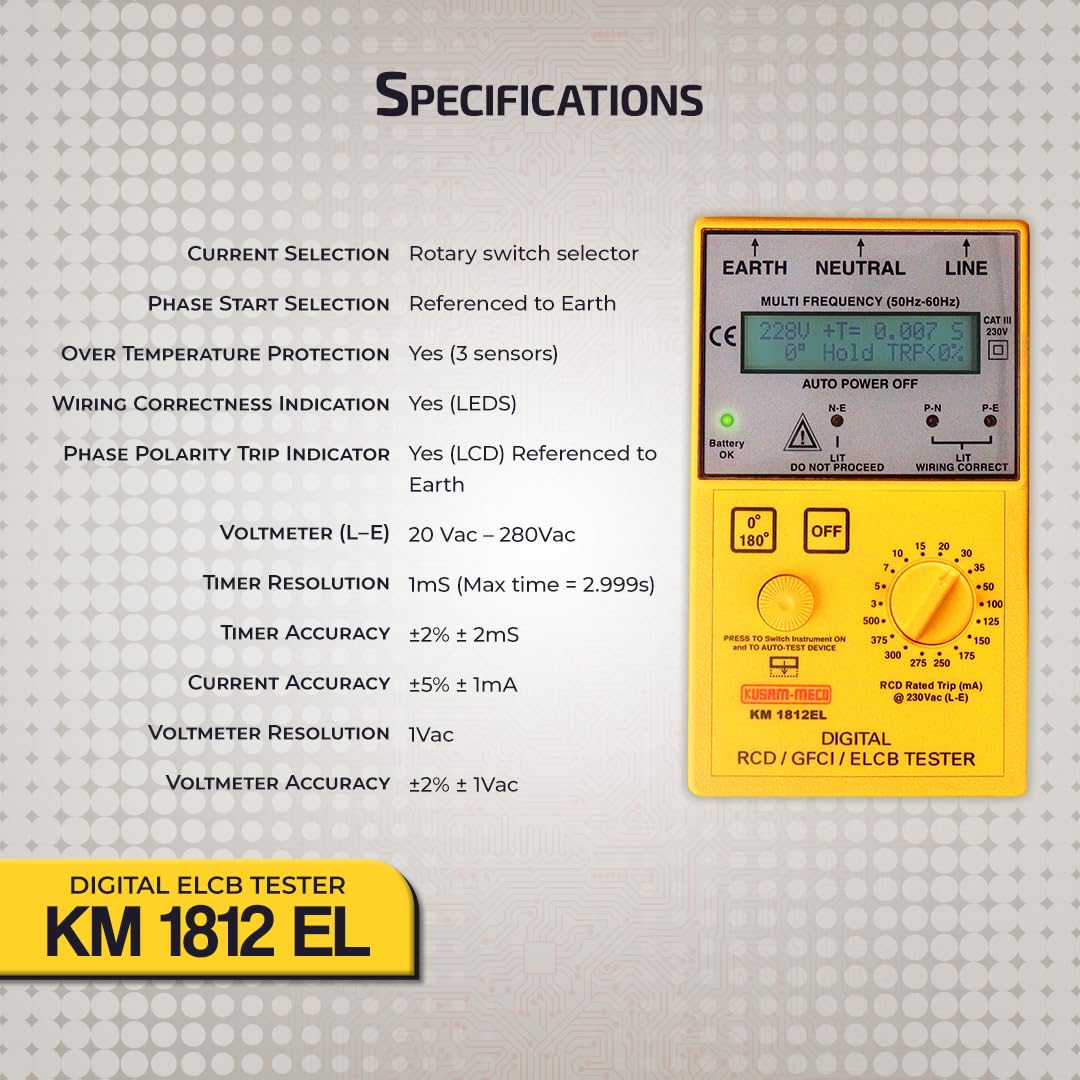 Kusam-meco KM 1812 EL Digital Voltage Tester