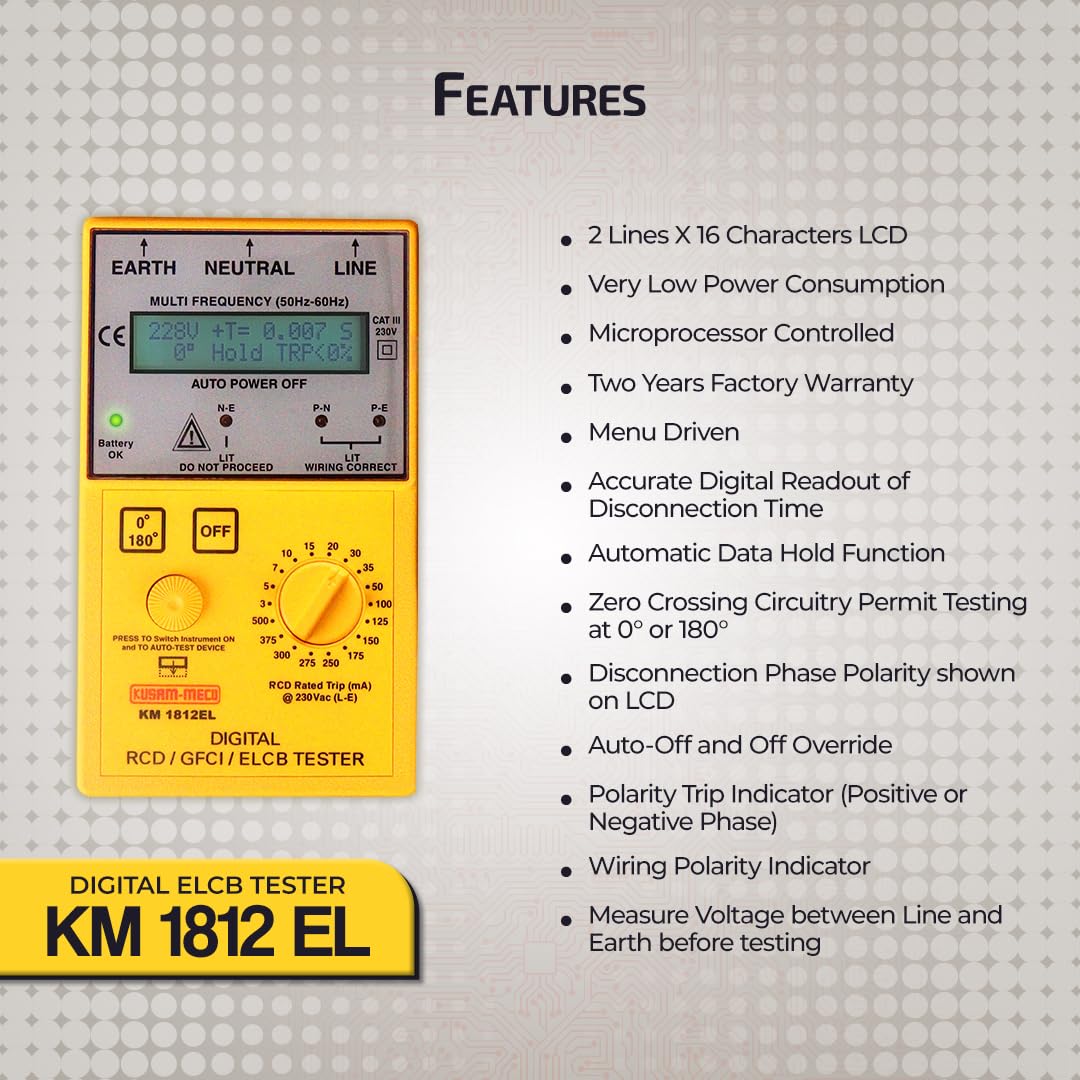 Kusam-meco KM 1812 EL Digital Voltage Tester