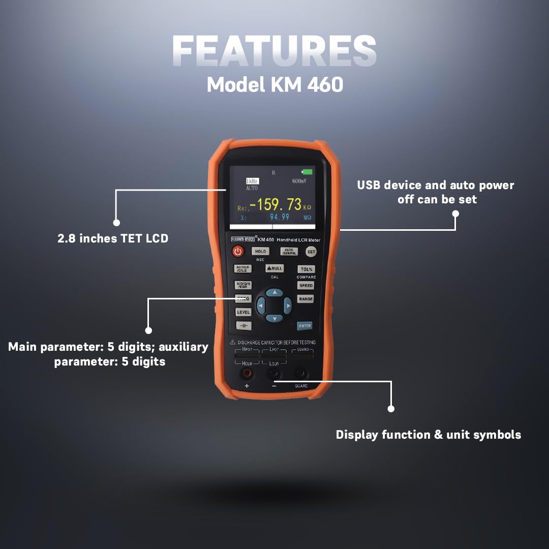 Kusam Meco KM 460 Handheld Digital LCR Meter