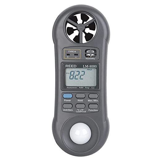 LUTRON LM-8000A Anemometer, Humidity Light Meter, Thermometer