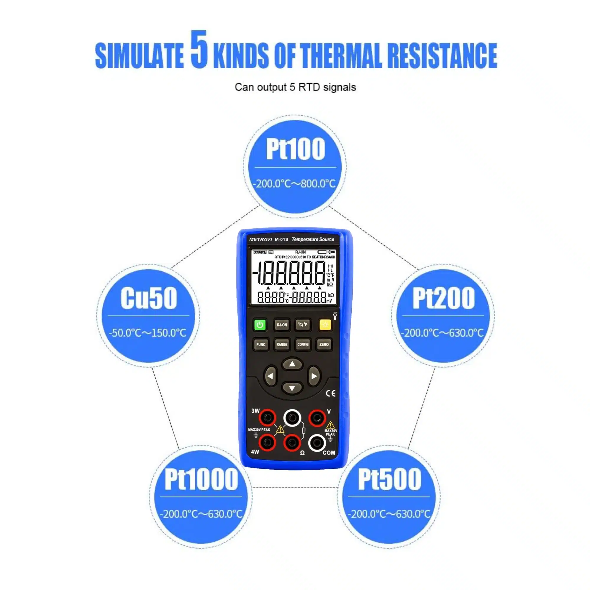 Metravi M-01S mV Thermocouple and RTD Source Calibrator
