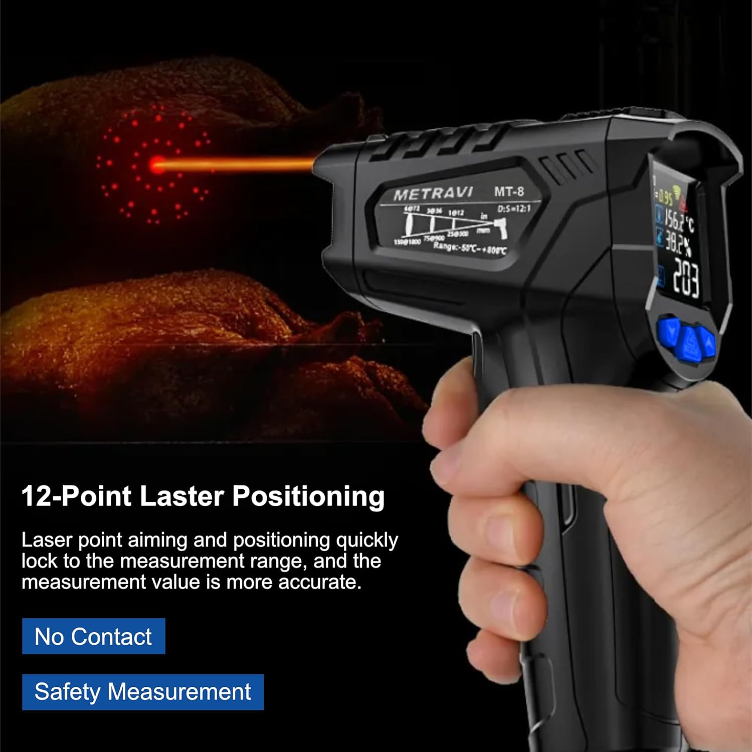 Metravi MT-8 2025 Model Industrial Non-contact Infrared Thermometer