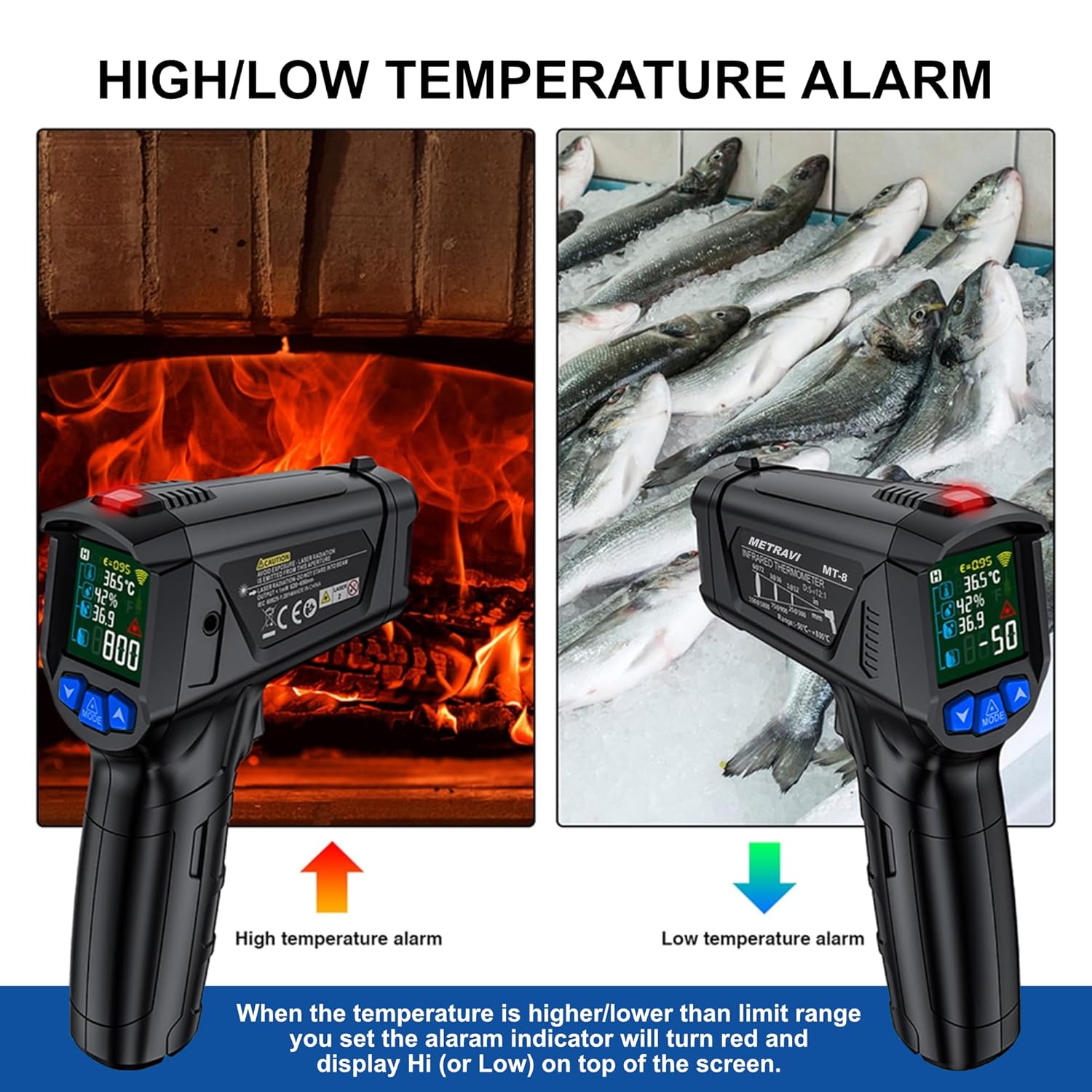 Metravi MT-8 2025 Model Industrial Non-contact Infrared Thermometer