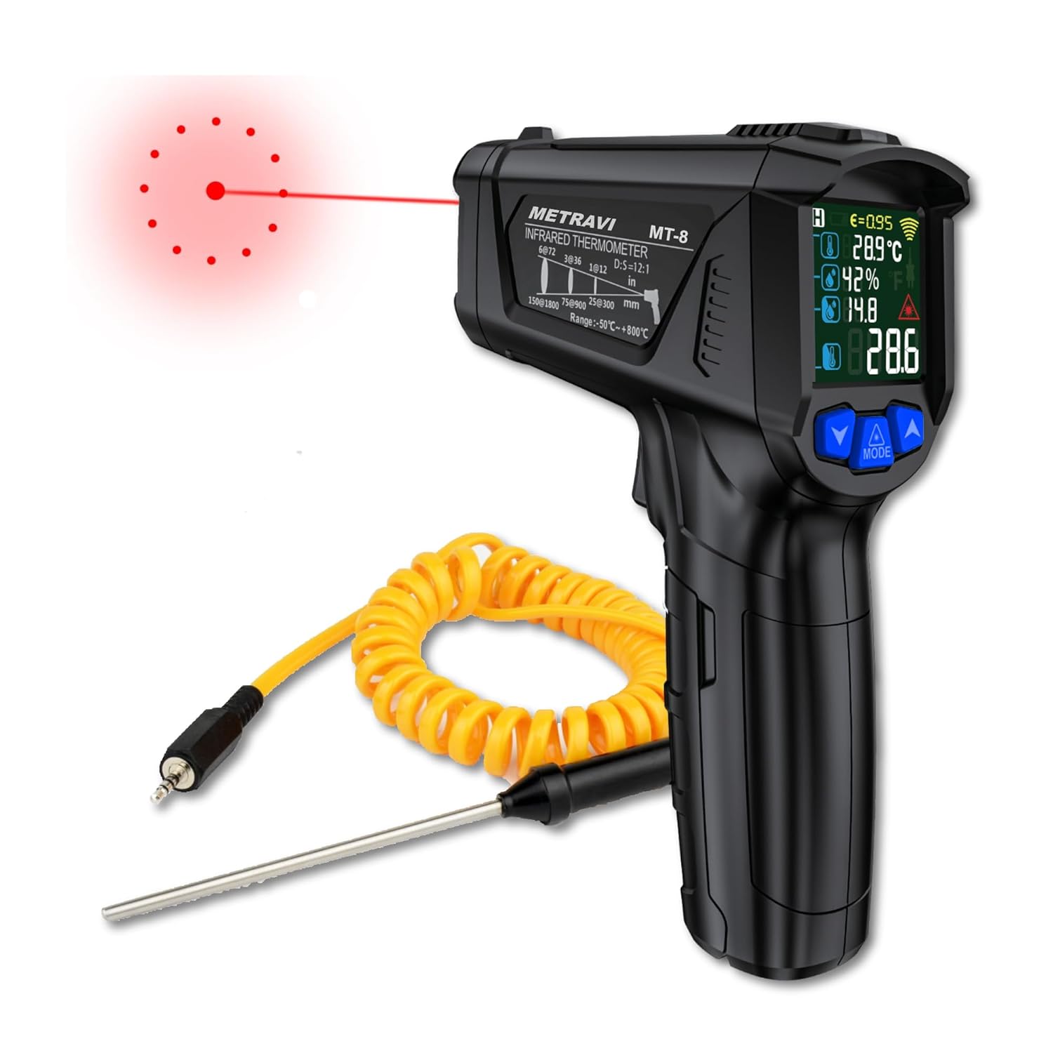 Metravi MT-8 2025 Model Industrial Non-contact Infrared Thermometer