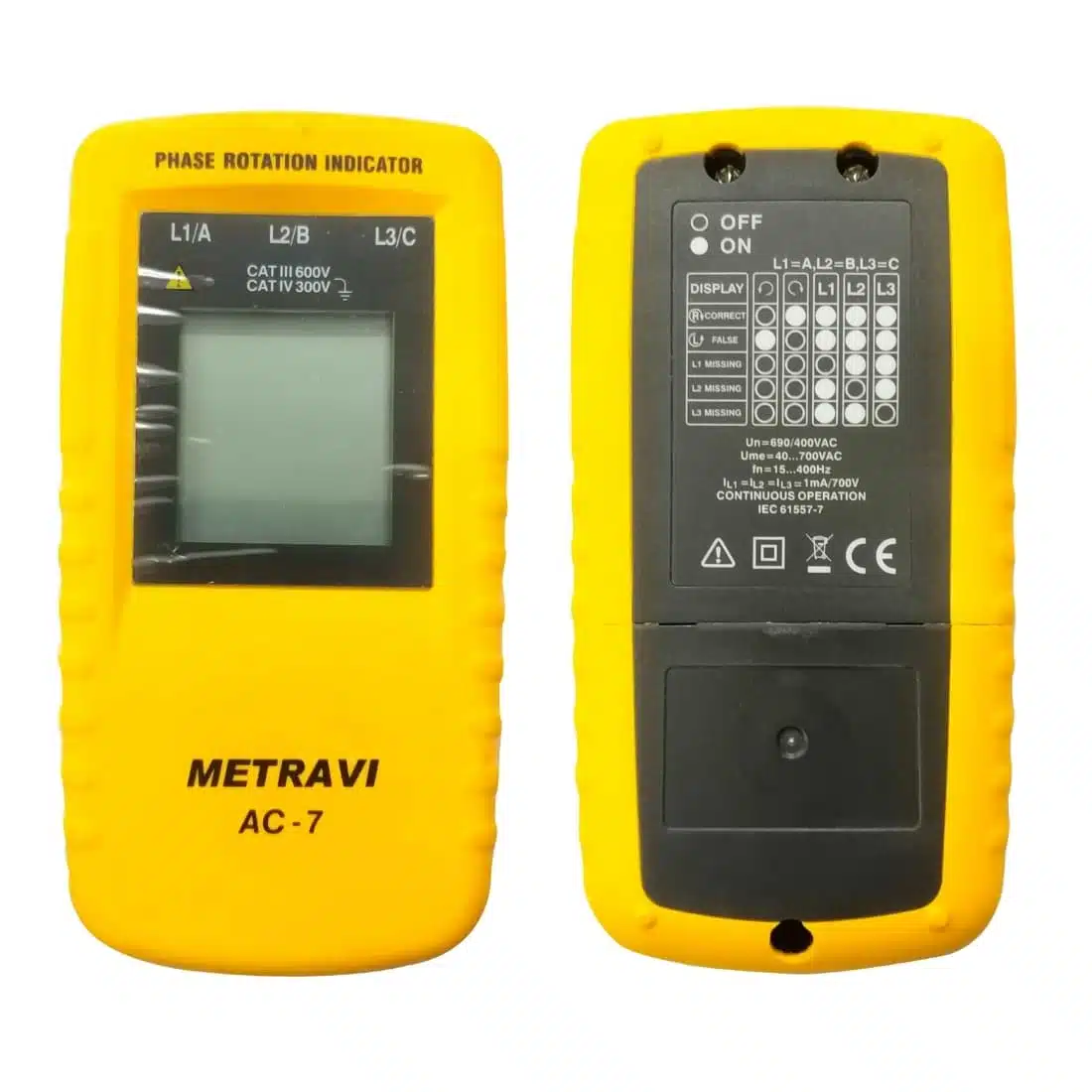 Metravi AC-7 Phase Sequence Indicator