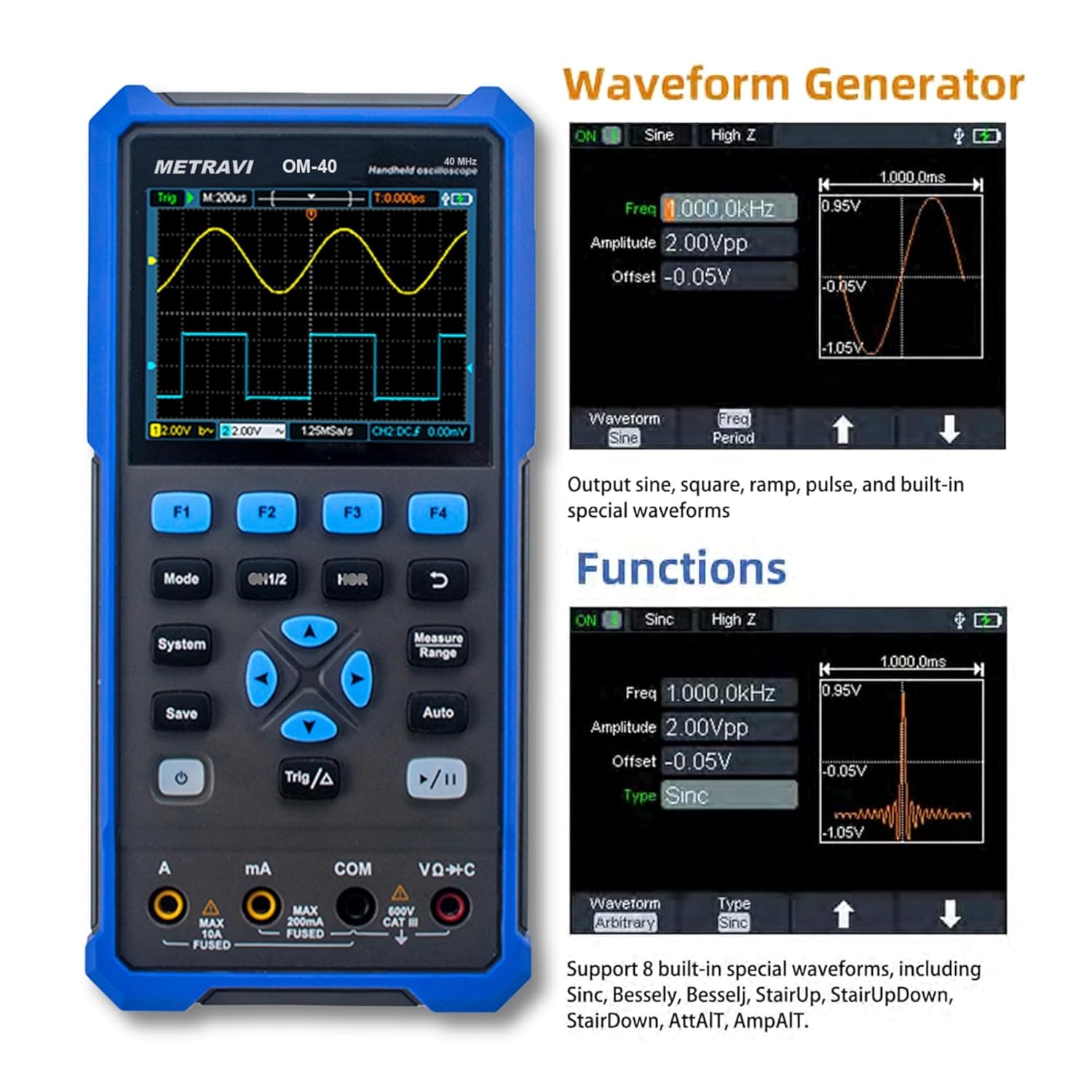 Metravi OM-40 Handheld Oscilloscope