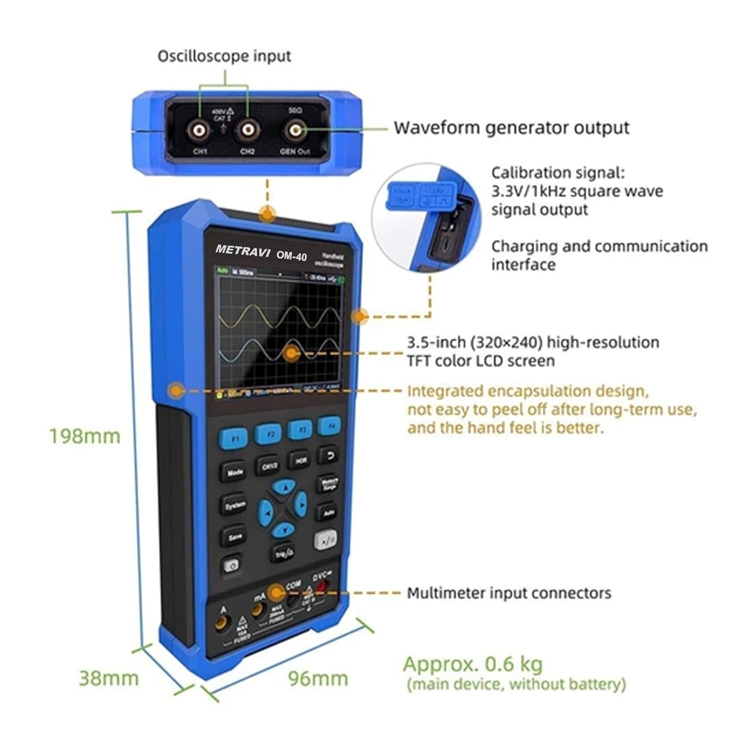 Metravi OM-40 Handheld Oscilloscope