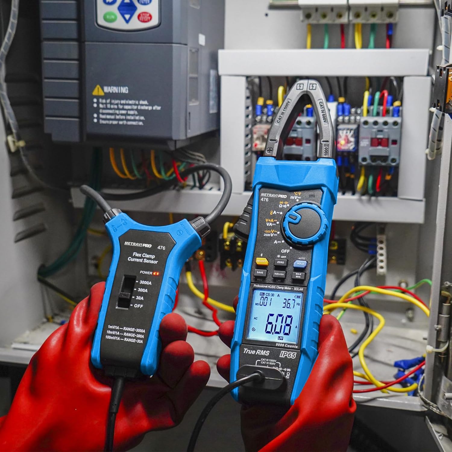 Metravi PRO 476 T-RMS AC/DC Clamp Meter