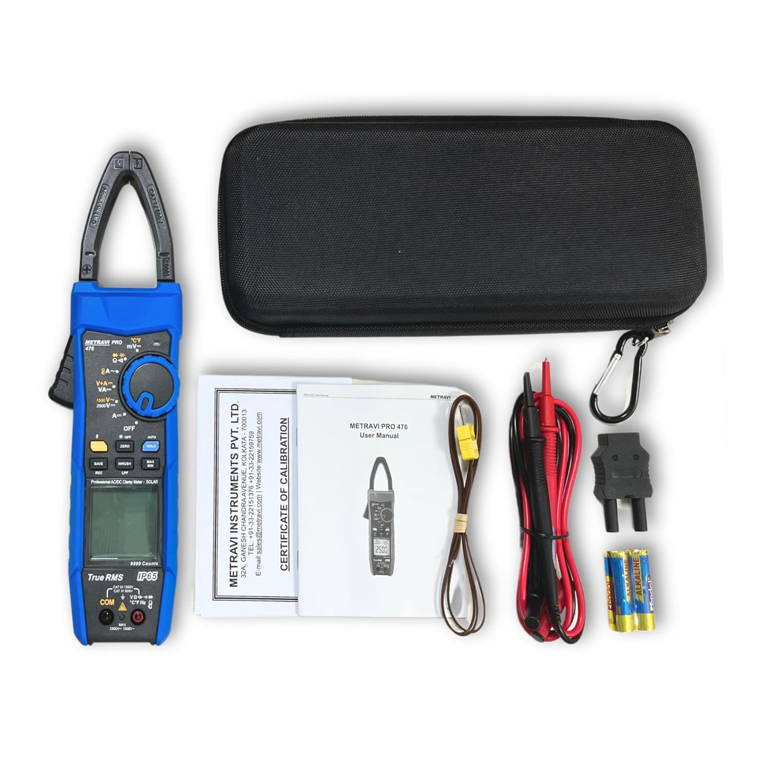 Metravi PRO 476 T-RMS AC/DC Clamp Meter