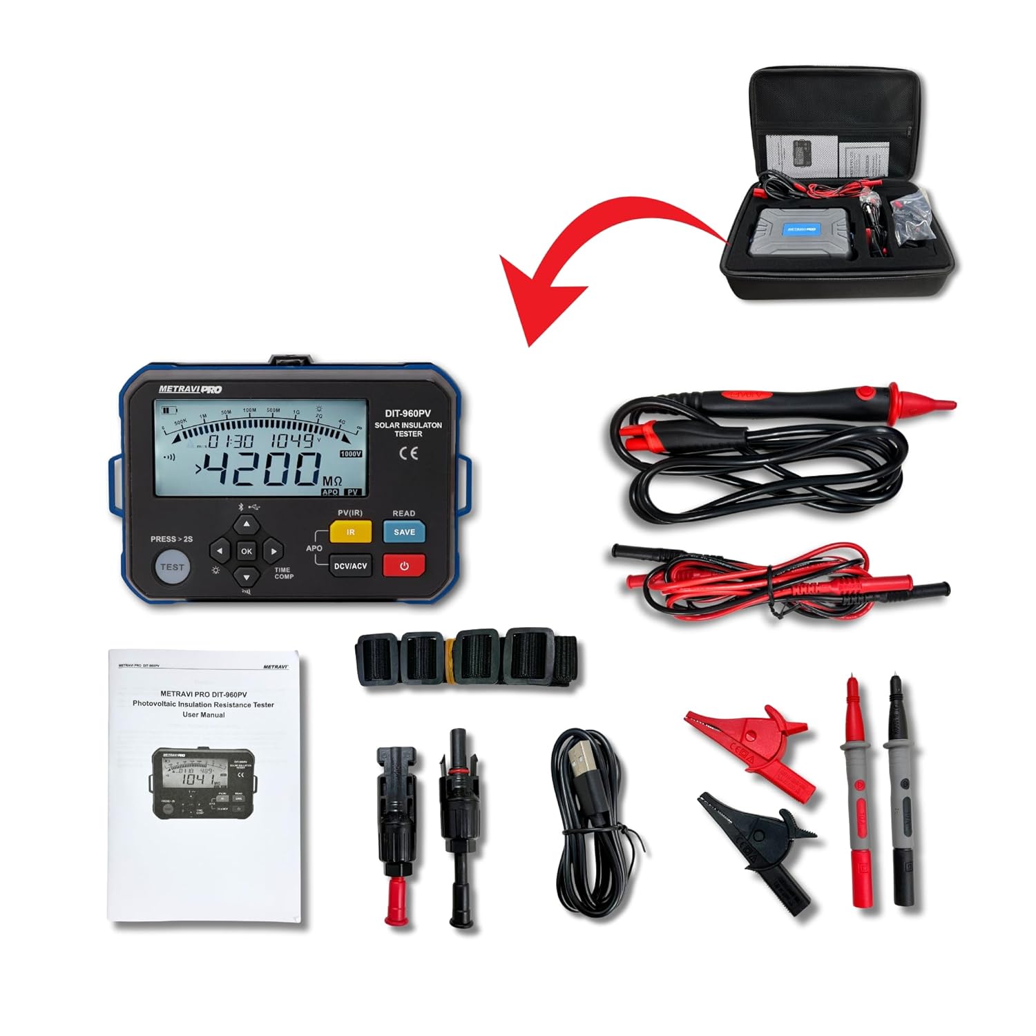 Metravi PRO DIT-960PV Digital Solar Insulation Tester