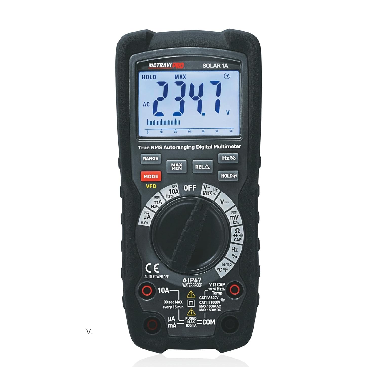 Metravi Pro Solar-1A Industrial Multimeter for upto 1500 VDC with TRMS