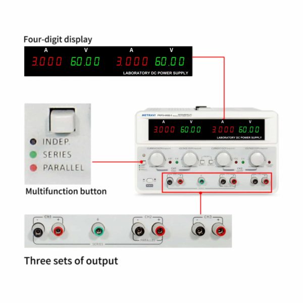 Metravi PRPS-6003-3 Programmable DC Regulated Power Supply