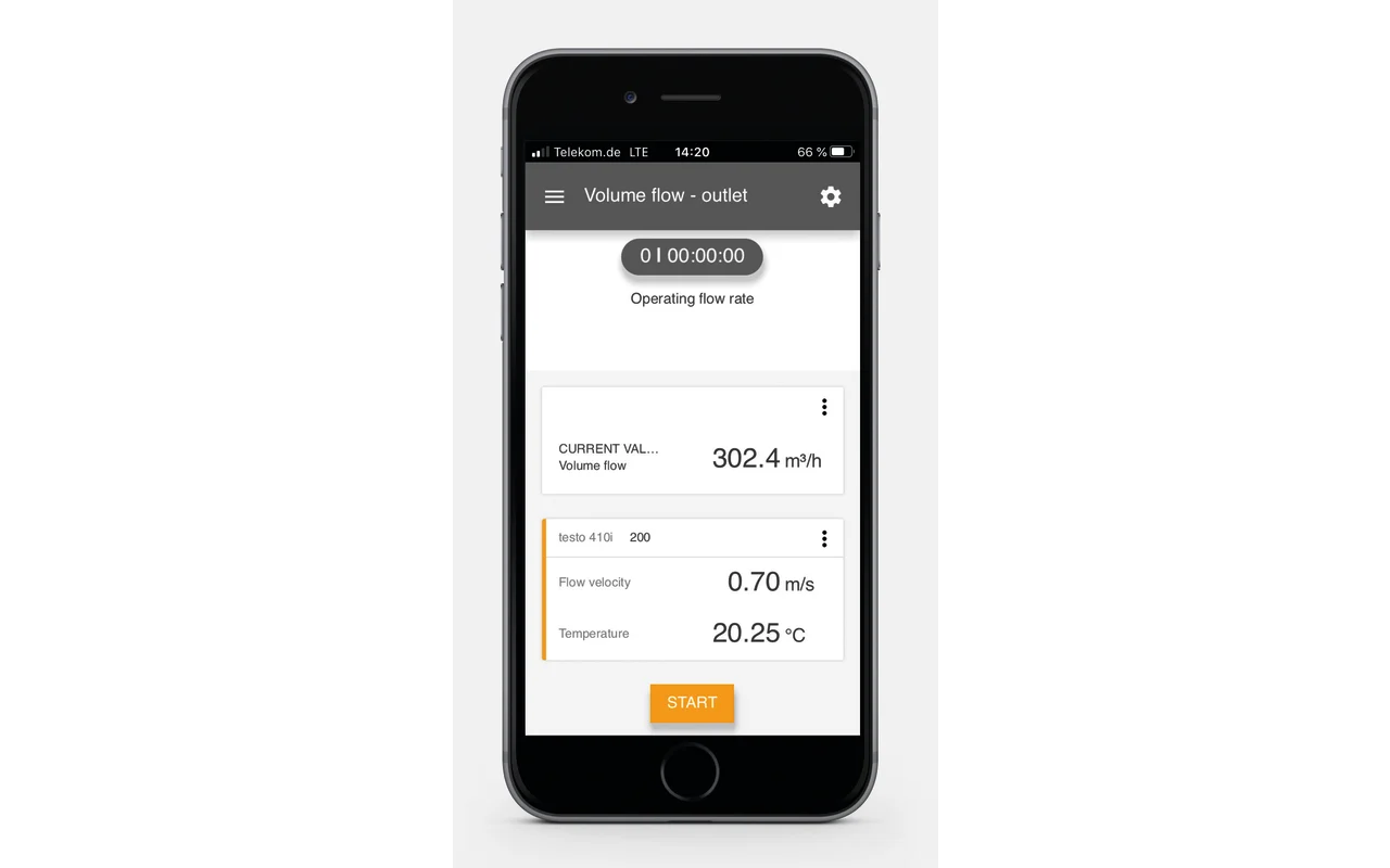 Testo 410i - vane anemometer with smartphone operation
