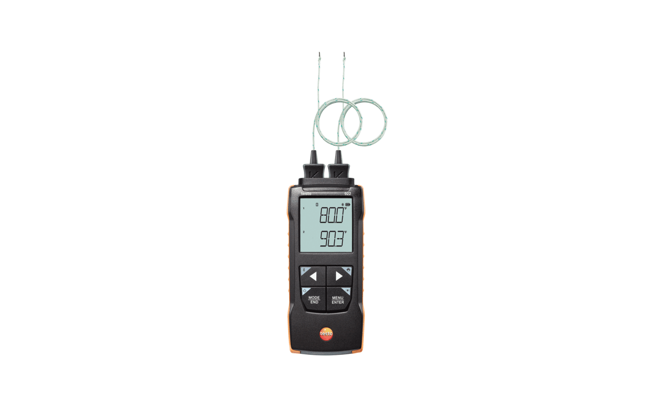 Testo 922 - Differential temperature measuring instrument for TC Type K with App connection (0563 0922)