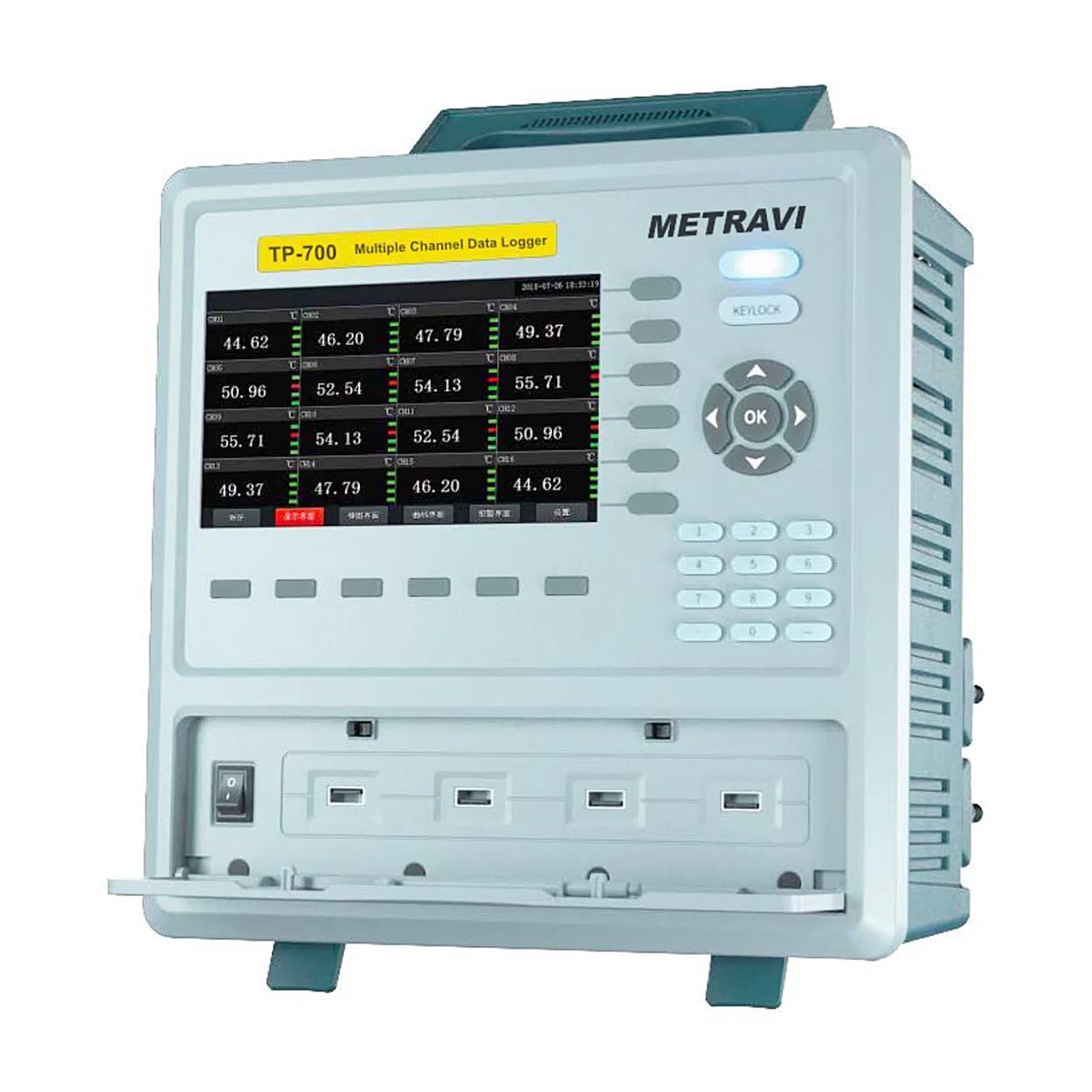 Metravi TP-700 100V - 240V AC / 12 - 25V DC Two Way Multi-Channel Data Logger With IoT