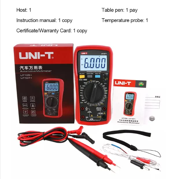 UNI-T UT107+ Automotive Multimeter with RPM Measurement