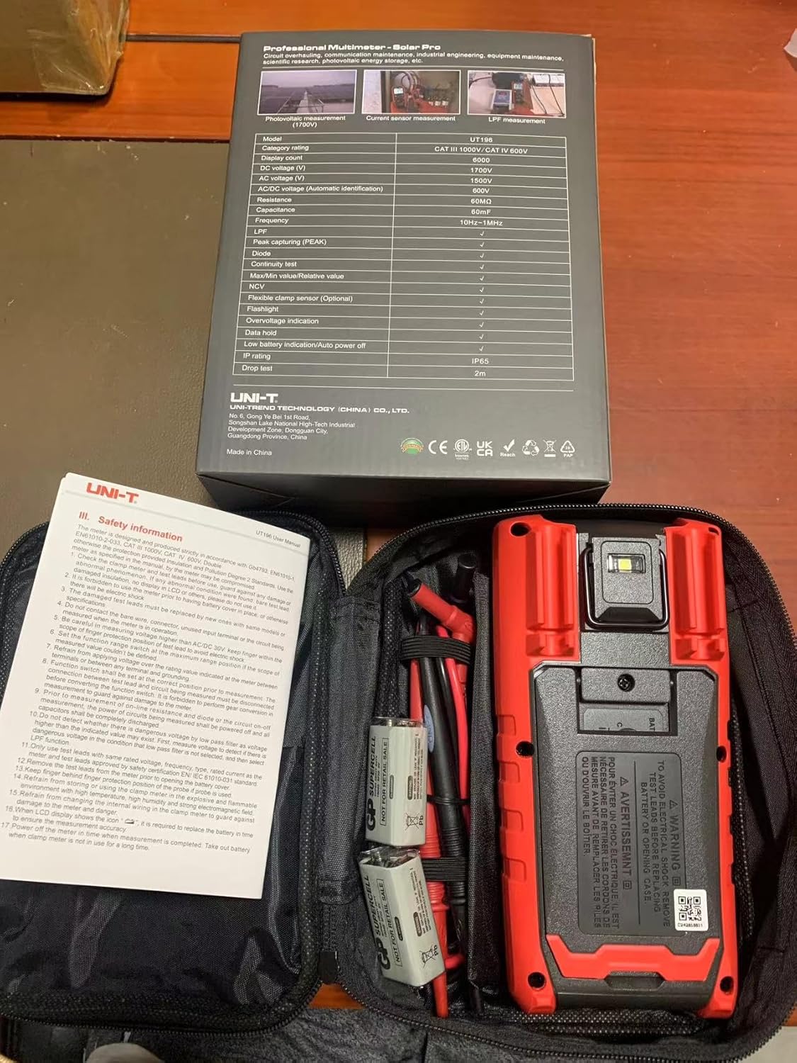 UNI-T UT107+ Automotive Multimeter with RPM Measurement